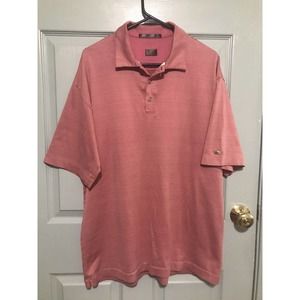 Nike Dri-Fit Tiger Wood’s Collection Men’s Large L Pink Polo Short Sleeve Shirt